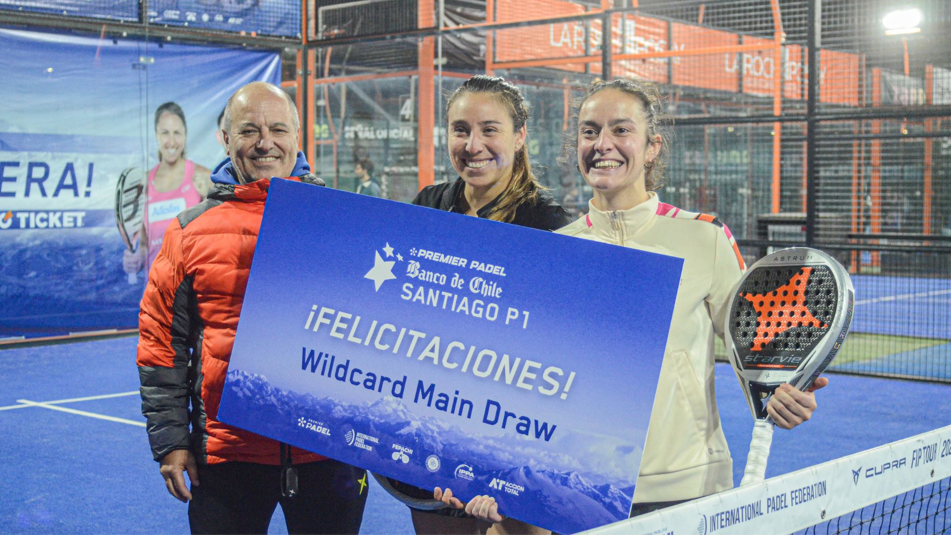 Fabián Parolin Pádel - Premiación Fip Rise Santiago 2024 - Wildcard Femenino Premier Padel